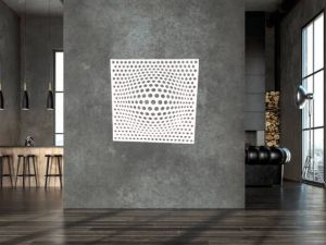 Dřevěný 3D obraz bubliny - 40x40cm černá