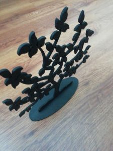 Dekorativní stromeček skládačka 30x30cm | Černá, Přírodní