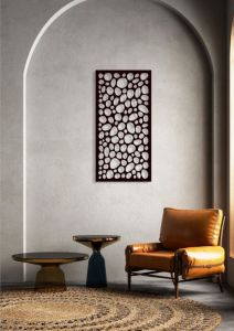 Dekorační panel dřevěný s motivem kamene - 60x30cm