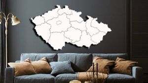 Mapa České republiky na zeď