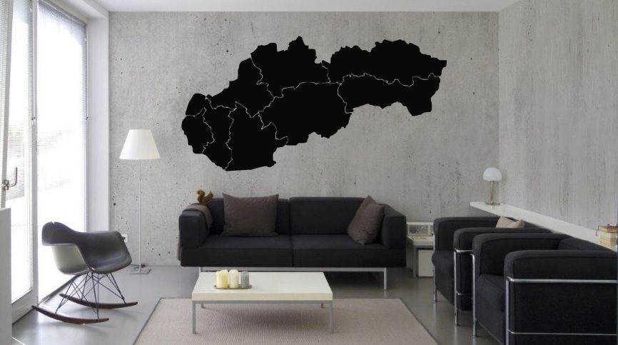 Mapa Slovenska na zeď