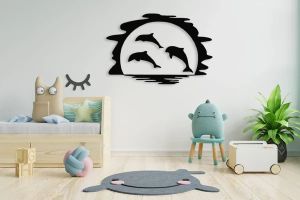 3d dekorace na zeď -  delfín