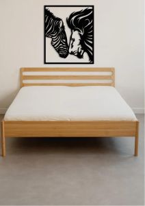 Moderní obraz do obýváku - Zebra a lev, černý