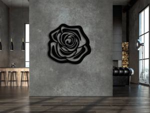 Obraz do kuchyně - Květ růže, černá