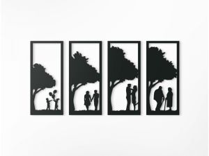 Obraz do obýváku - Dospívání pod stromem, černý