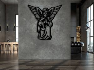 Obraz na zeď - Anděl strážný, černý