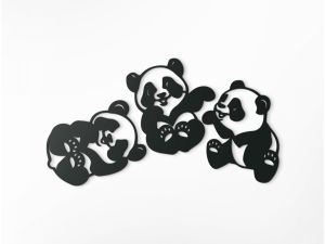 Samolepka na zeď - Hrající si pandy