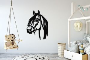 Samolepka na zeď - Kůň, černá