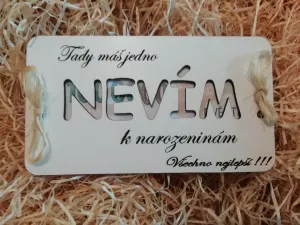 Dřevěná obálka Nevím