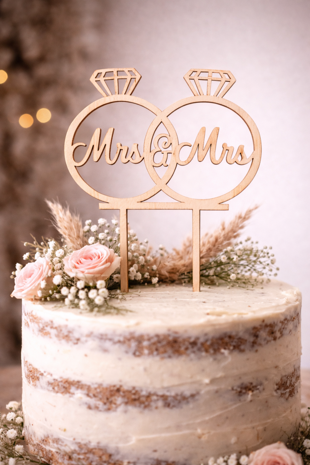 Zápich na svatební dort- Mr, Mrs 12x13cm, 2ks