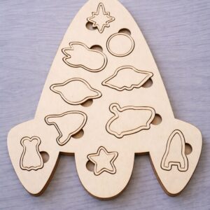 Skládačka pro děti RAKETA 25x21cm