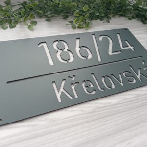 Domovní číslo tabulka, vlastní text 20x40cm