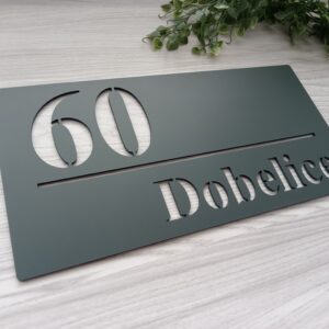 Cedulka číslo popisné, vlastní text 20x40cmCedulka číslo popisné, vlastní text 20x40cm