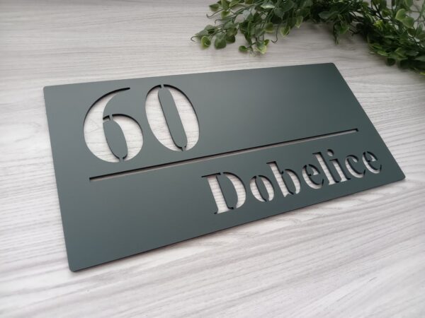 Cedulka číslo popisné, vlastní text 20x40cmCedulka číslo popisné, vlastní text 20x40cm