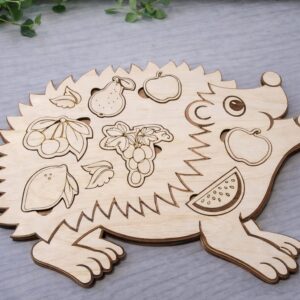 Dřevěná vkládačka pro nejmenší JEŽEK