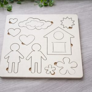 Dřevěná skládačka tvary