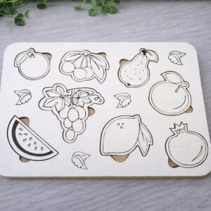 Dřevěná stavebnice pro děti OVOCEs