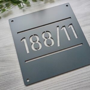 Cedule číslo evidenční, 20x20cm s volbou vlastního textu