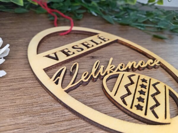 Velikonoční dárek pro děti - Dřevěné vejce 10 x 15cm