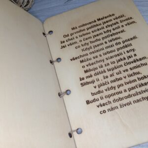 Dřevěný svatební slib