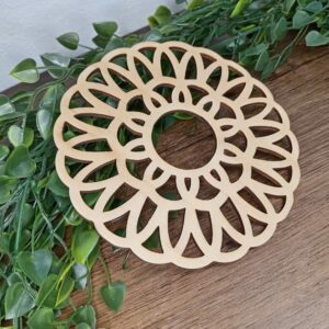 Dřevěná mandala na stěnu - 15 x 15cm