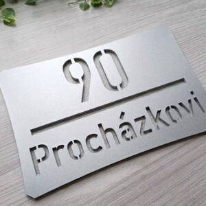 Číslo popisné cedule - s volbou vlastního textu.