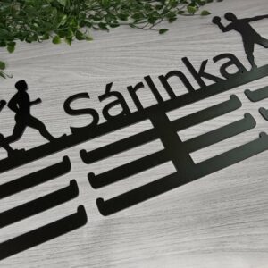 Dřevěný věšák na medaile – Atletika