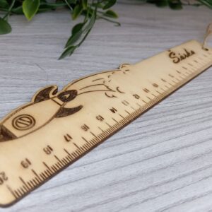 Dřevěné pravítko pro děti - Raketa 20cm