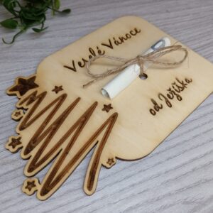 Vánoční dárková karta na peníze - Stromeček