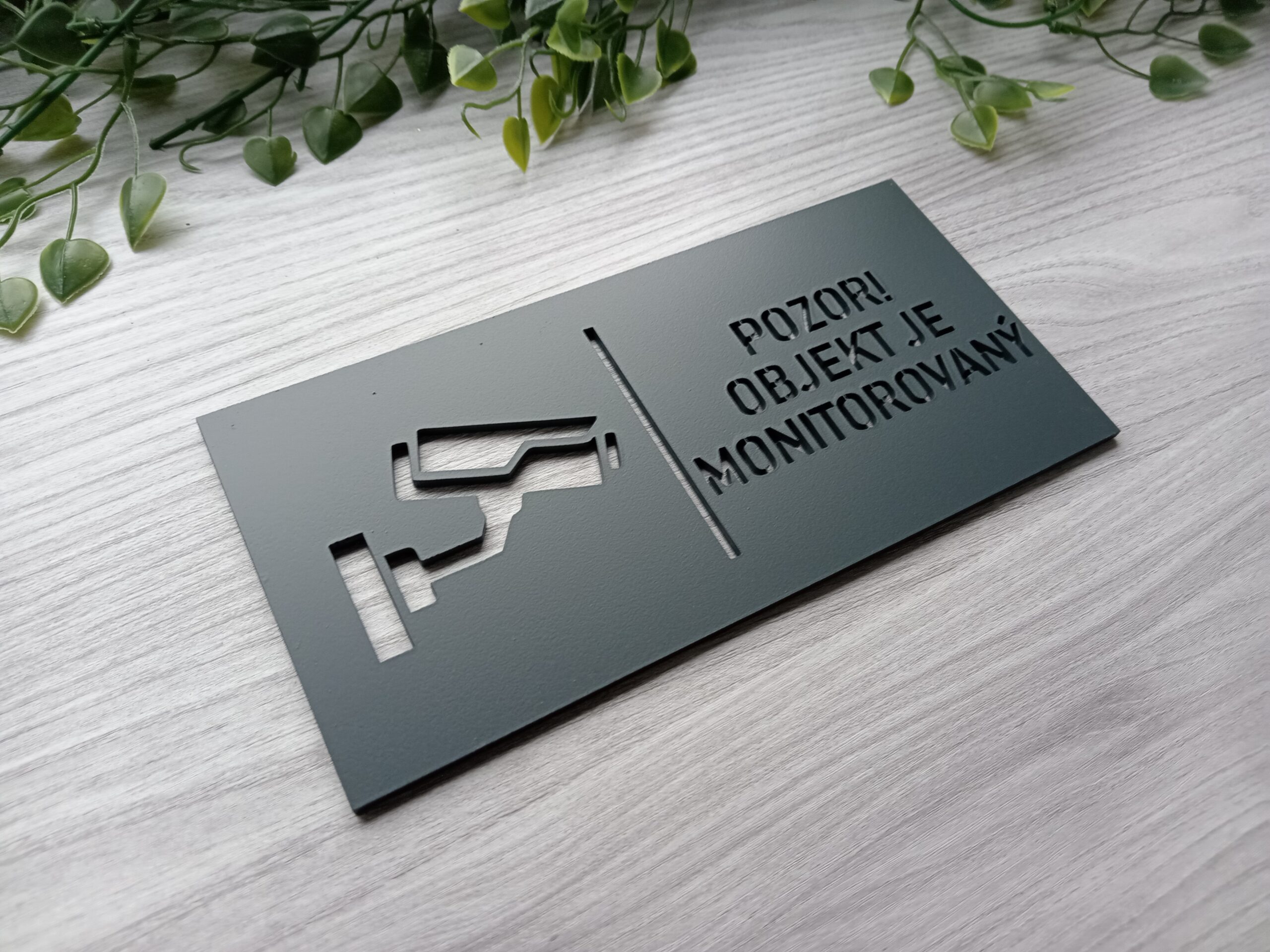 Plastová bezpečnostní cedule – Pozor! Objekt je monitorován