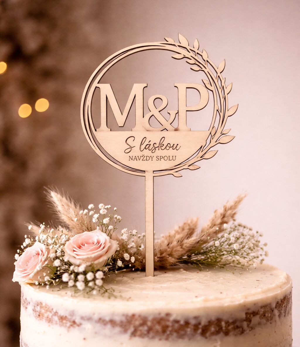 Svatební zápich na dort- vlastní text
