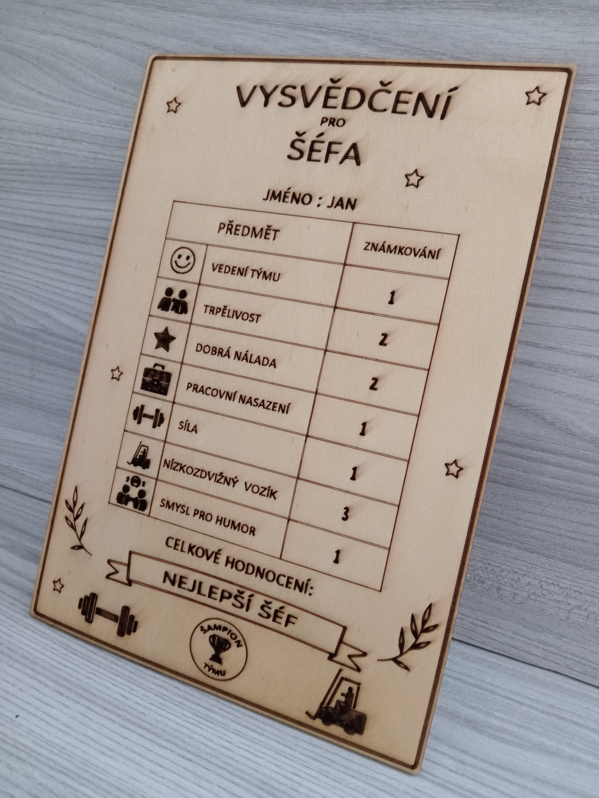 Vysvědčení s vlastním textem - Obrázek 3