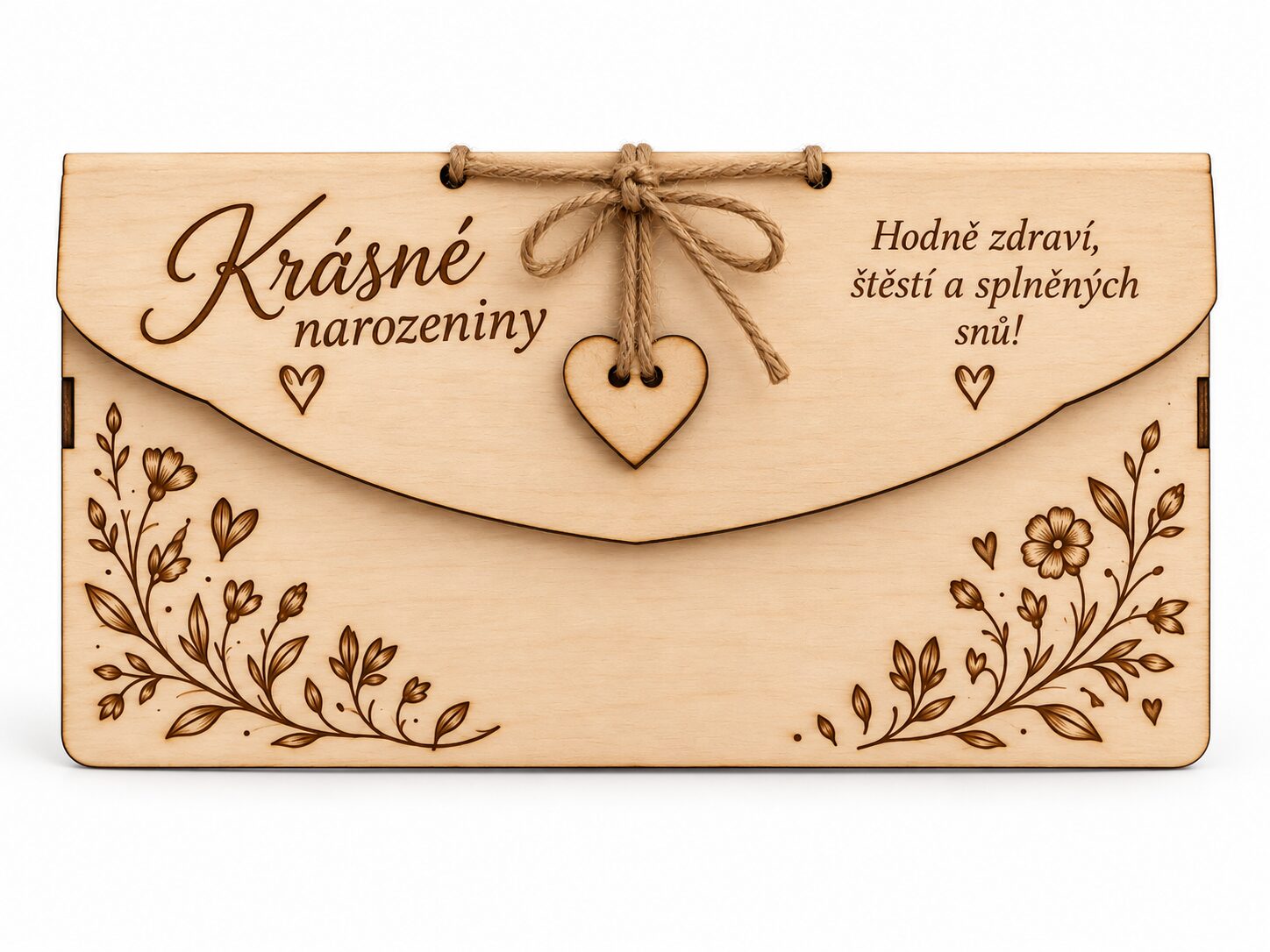 Dřevěná obálka na peníze k narozeninám – Bild 2