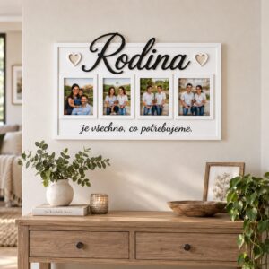 Rodinný fotorámeček s vlastním textem
