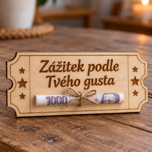 dřevěná vstupenka