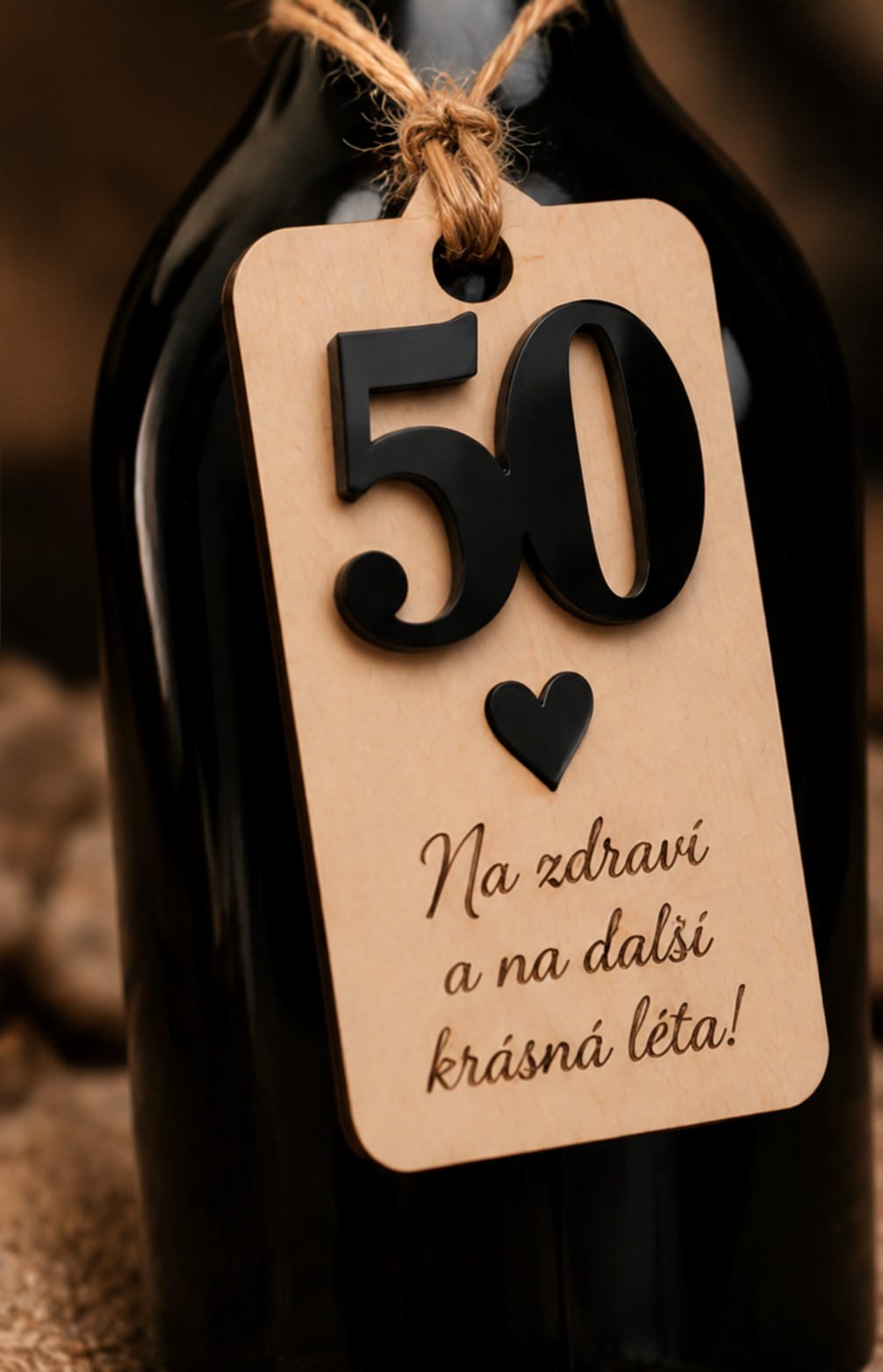 Visačka na láhev s vlastním textem